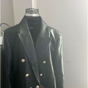 Black Faux Leather Jacket